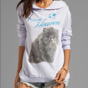 Wildfox made in heaven cat Gypsy hoodie
